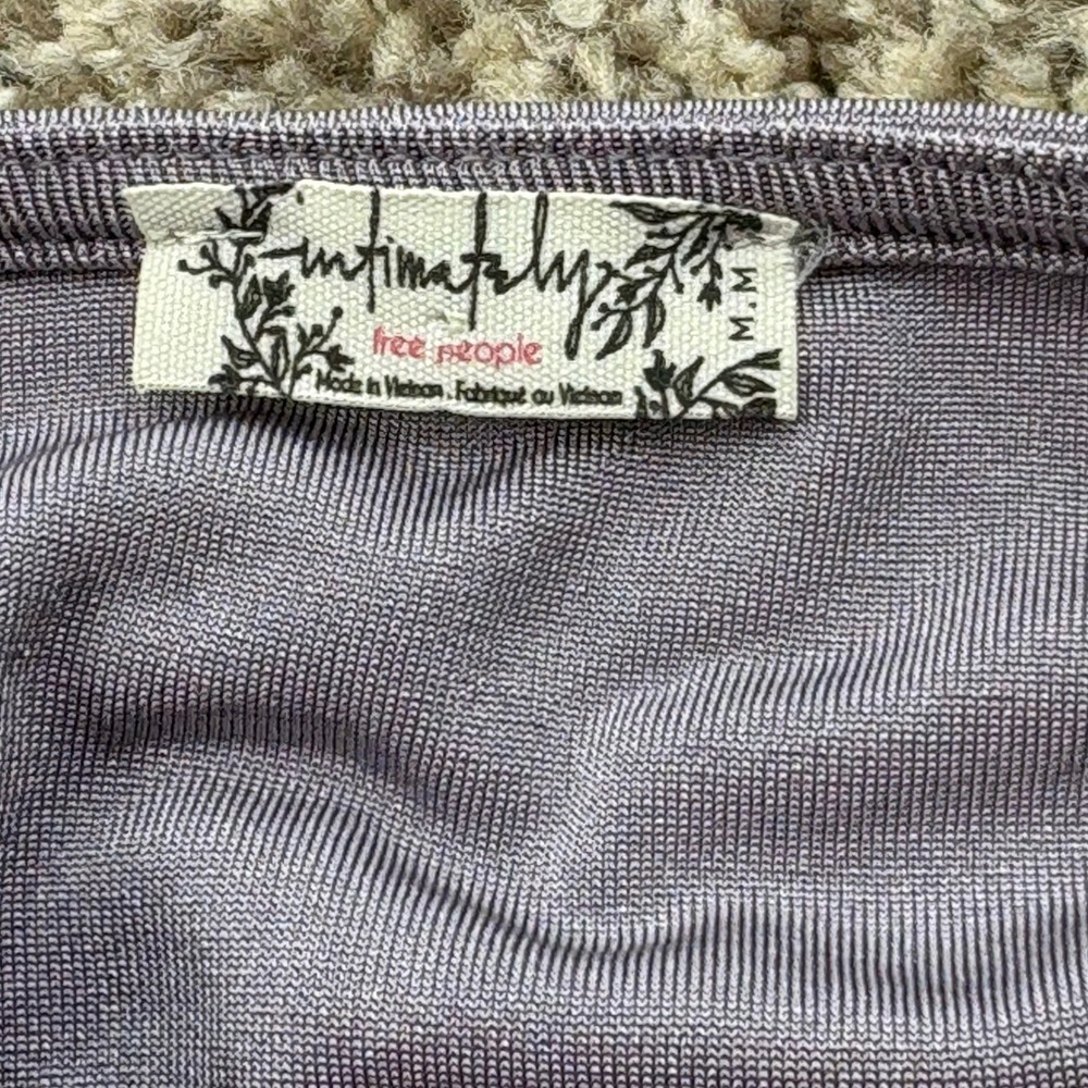 Intimately‎ Free People Meant To Be Ruched Bodysuit Women M Mauve Square Neck - Picture 8 of 14